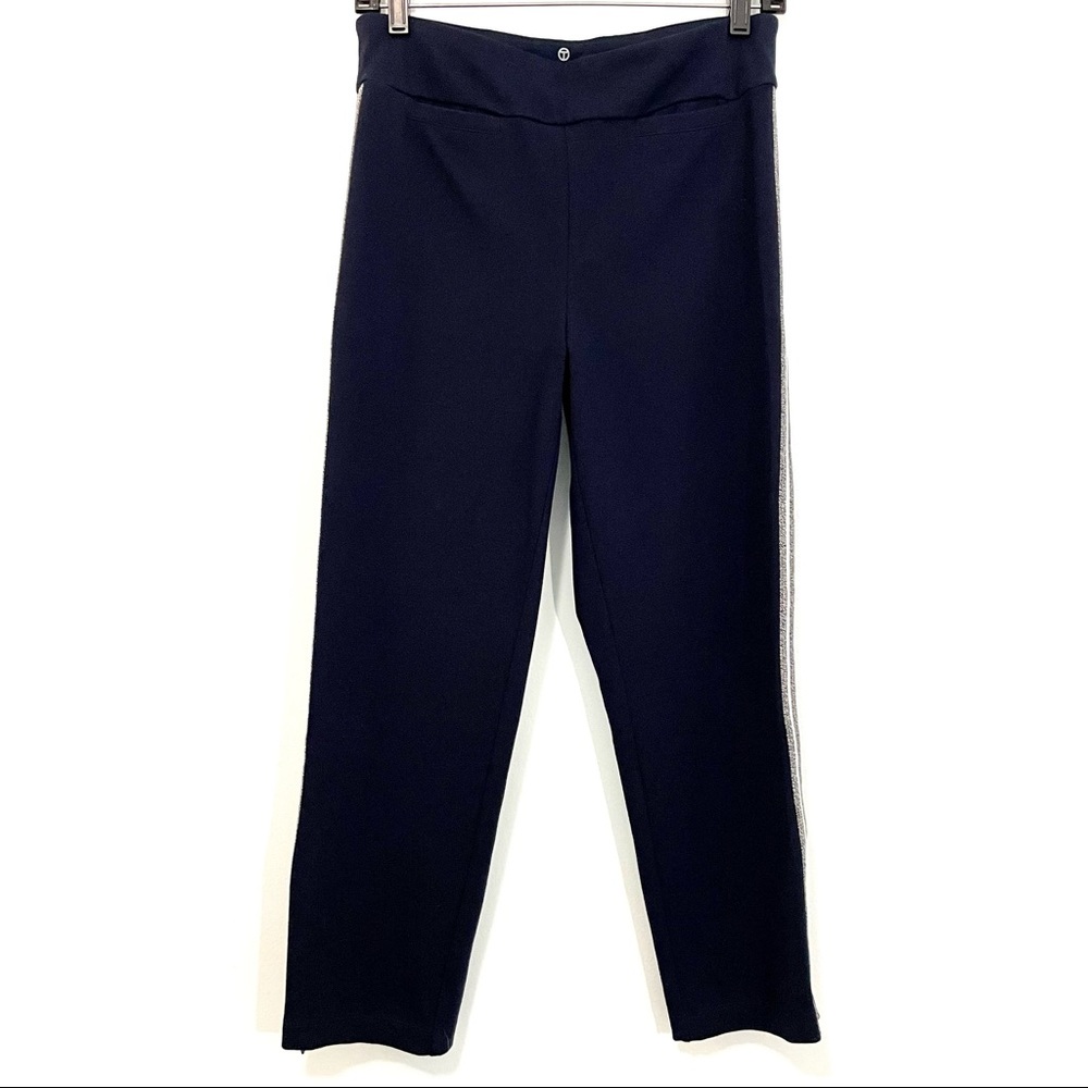 Talbots T by Talbots Navy Cotton Straight Ankle Pants